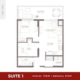 Suite 1 Floorplan at Damask, Ontario