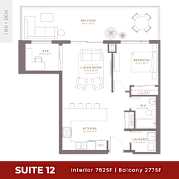 Suite 12 Floorplan at Damask, Windsor, ON, N8S 3N4