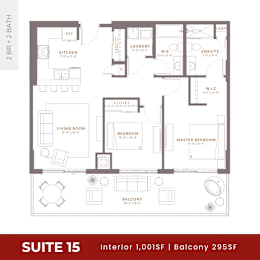 Suite 15 Floorplan at Damask, Windsor, ON, Ontario  , N8S 3N4