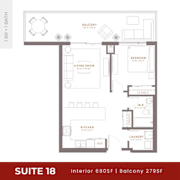 Suite 18 Floorplan at Damask, Windsor, ON, Ontario