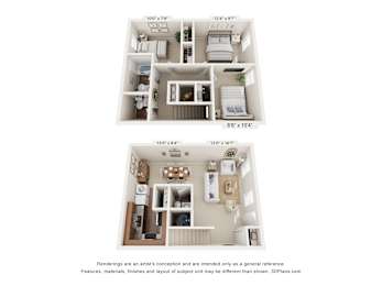3 bed 1.5 bath B at Woodlocke Apartments, South Carolina