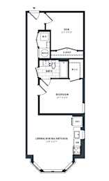 1D Floor Plan at The Vale at the Parks, Washington, 20012