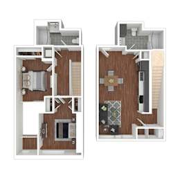2-G Floor Plan at Eleven Fifty Clay Street, Oakland, CA 94607