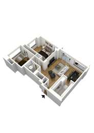 B1A Floor Plan at Ashlawn at Southern Towers, Virginia