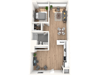 C1 floorplan at 701 Hudson, Los Angeles