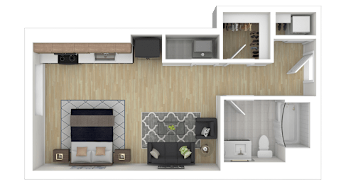 0C Floor Plan at Channel House, Oakland, California