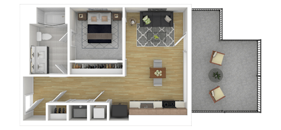 1A Floor Plan at Channel House, California