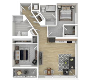 2A1 Floor Plan at Channel House, Oakland