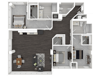 3A Floor Plan at Channel House, Oakland