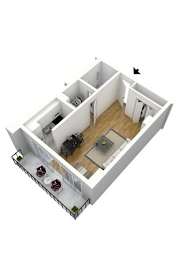 S1B floorplan at Monticello at Southern Towers, Alexandria, Virginia