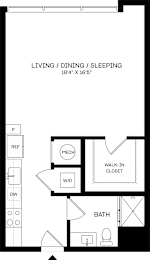 S4 Floor Plan at The Mitchell , Atlanta, 30303
