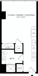 S7 Floor Plan at The Mitchell , Georgia, 30303