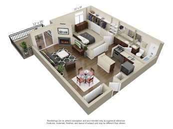 A3 Floor Plan at The Lex At Lowry, Denver