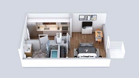 A1 Floor Plan at Prizma, Los Angeles California
