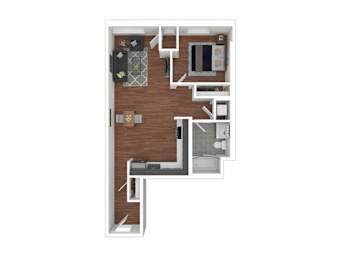 1F Floor Plan at Eleven Fifty Clay Street, Oakland, CA 94607