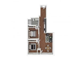 2D Floor Plan at Eleven Fifty Clay Street, California