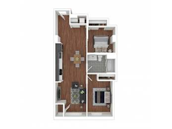 2E Floor Plan at Eleven Fifty Clay Street, Oakland