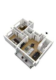 B1B Floor Plan at Stratford at Southern Towers, Alexandria, VA, 22311