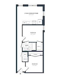 1D-C Floor Plan at The Vale at the Parks, Washington District of Columbia