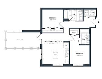 1D-G-ANSI Floor Plan at The Vale at the Parks, District of Columbia