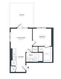 1H Floor Plan at The Vale at the Parks, Washington District of Columbia