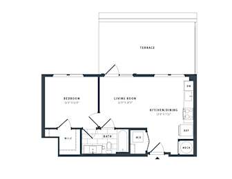 1J Floor Plan at The Vale at the Parks, Washington