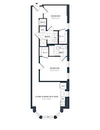 2A Floor Plan at The Vale at the Parks, Washington, DC