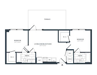 2E Floor Plan at The Vale at the Parks, Washington, 20012