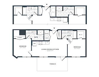 2K Floor Plan at The Vale at the Parks, Washington