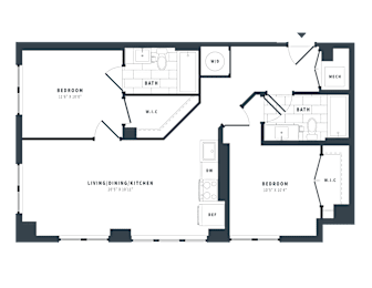 2P Floor Plan at The Vale at the Parks, Washington, DC