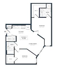 2T Floor Plan at The Vale at the Parks, Washington District of Columbia