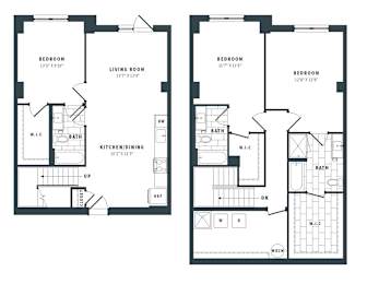 3B Floor Plan at The Vale at the Parks, Washington, DC 20012