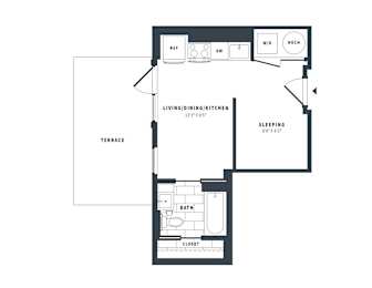S1 Floor Plan at The Vale at the Parks, Washington, DC