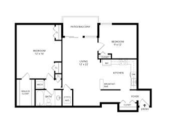 B7 floorplan at Vistas of Annandale, Virginia