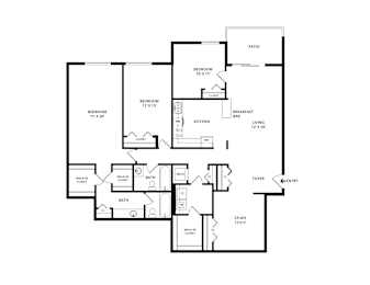 C6 floorplan at Vistas of Annandale, Annandale, Virginia, 22003