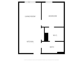 A black and white image of a floor plan for a house.