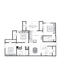  Floor Plan Three Bedroom