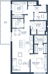 3 Bed 2 Bath Floorplan at Château golf, Gatineau, QC