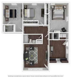 3 bedroom 1 bath C at Stonebrook of Franklin Apartments, Franklin, IN, 46131