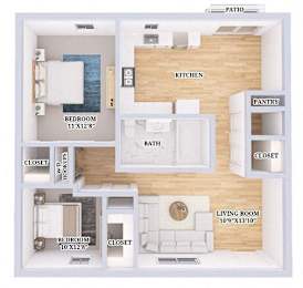 2 bed 1 bath at Ridgeview Apartments, Fortville, IN