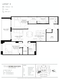 A black and white image of a floor plan for a property called The Apartment.