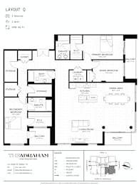 A black and white image of a floor plan for a house layout.