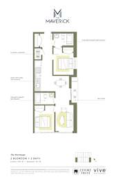 The Breithaupt Floor Plan at The Maverick Apartments, Kitchener, ON, N2H 0E3