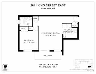  Floor Plan Apartment - 1 Bedroom