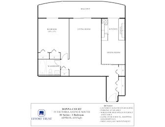 A floor plan of a property with a living room, dining room, kitchen and bedrooms.