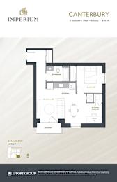 Canterbury Floor Plan at Imperium, Dundas, L9H 0C8