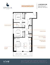 Rosewood Floor Plan at Ophelia on Queen Apartments, Kitchener