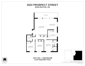 A black and white image of a floor plan for a 2 bedroom apartment.