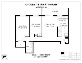  Floor Plan Apartment - 2 Bedroom
