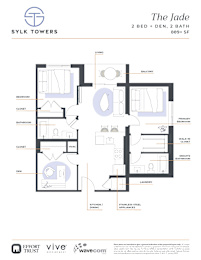 Jade Floor Plan at Sylk Towers, Kitchener Ontario